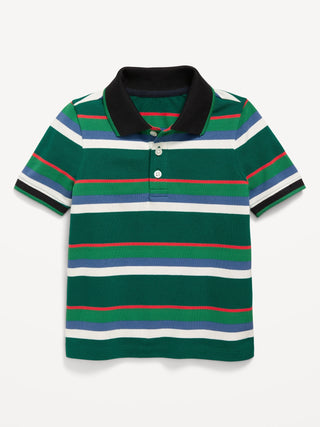 Polo Manga Corta con Estampado Rayas, Bebé