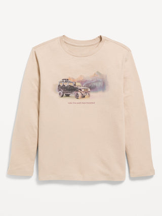 Camiseta Manga Larga con Gráfico, Niño