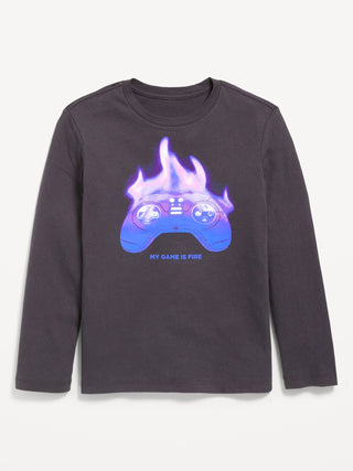 Camiseta Manga Larga con Gráfico, Niño
