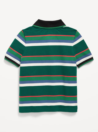 Polo Manga Corta con Estampado Rayas, Bebé