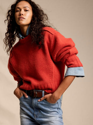Jeans Recto Talle Alto con Bolsillos