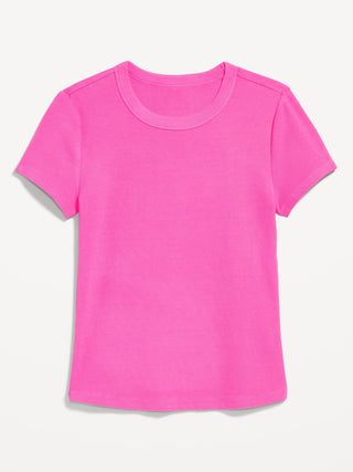 Camiseta Ajustada Manga Corta de Algodón