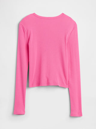 Camiseta Manga Larga de Canalé, Niña