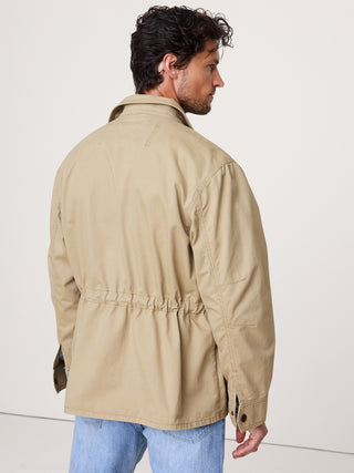 Chaqueta Oversize con Bolsillos de Algodón
