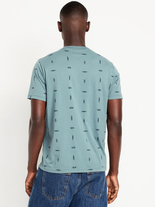 Camiseta Manga Corta de Algodón con Estampado