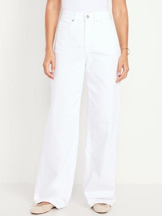 Jeans Wide Leg Talle Alto con Bolsillos