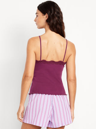 Camiseta Ajustada con Detalle Encaje