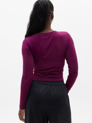 Camiseta sin Costuras con Cuello Redondo