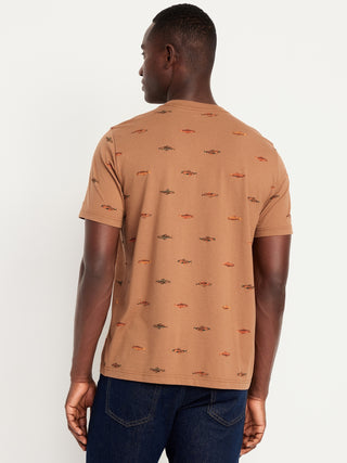 Camiseta Manga Corta de Algodón con Estampado