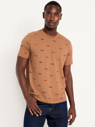 Camiseta Manga Corta de Algodón con Estampado
