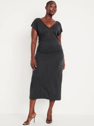 Vestido Midi con Detalle Fruncido