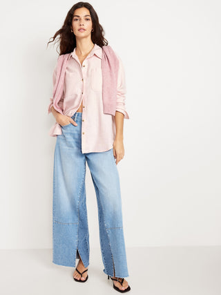 Camisa Manga Larga con Bolsillos Delanteros