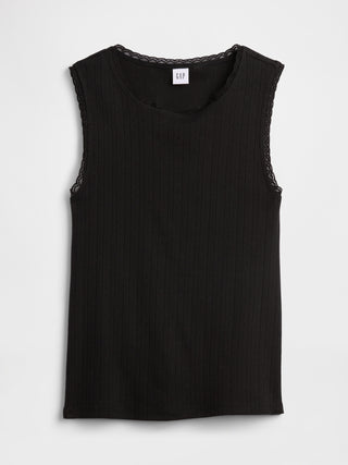 Camiseta sin Mangas Cuello Redondo de Algodón