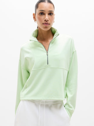 Sudadera Cuello Alto con Media Cremallera