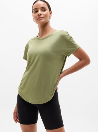 Camiseta Deportiva con Cuello Redondo