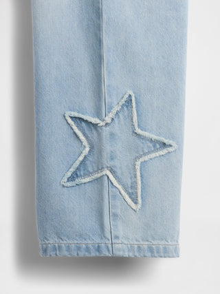 Jeans con Cintura Elástica y Diseño de Estrellas, Niña
