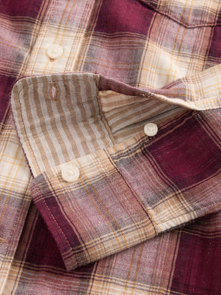 Camisa Manga Larga Estampado Cuadros, Niño
