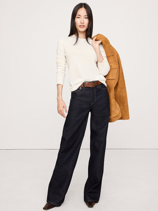 Sudadera de Cachemira con Cuello Redondo