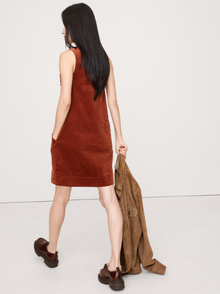 Vestido de Pana sin Mangas con Bolsillos