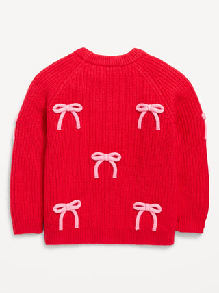 Sudadera Cuello Redondo con Detalle Lazos, Bebé