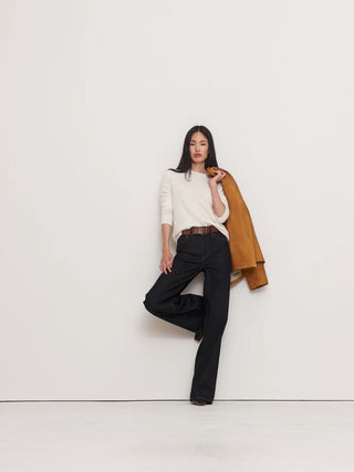 Sudadera de Cachemira con Cuello Redondo