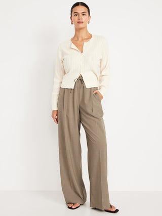 Pantalón Wide Leg con Cintura Elástica