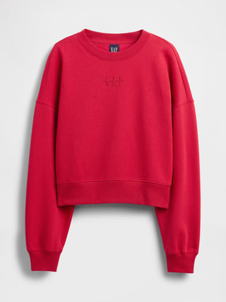 Sudadera Corta con Logo de Algodón