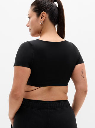 Camiseta Crop Ajustada.