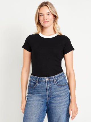 Camiseta Cuello Redondo de Algodón