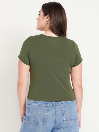 Camiseta Manga Corta Acanalada