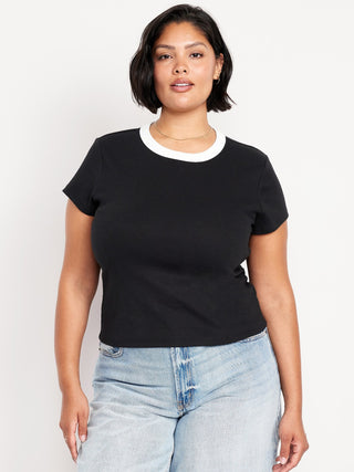 Camiseta Cuello Redondo de Algodón