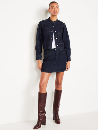 Chaqueta Denim con Bolsillos Delanteros.