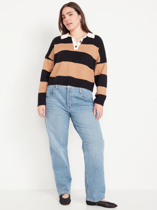 Jeans Slouchy Rectos Talle Medio