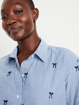 Camisa Manga Larga con Estampado Lazos