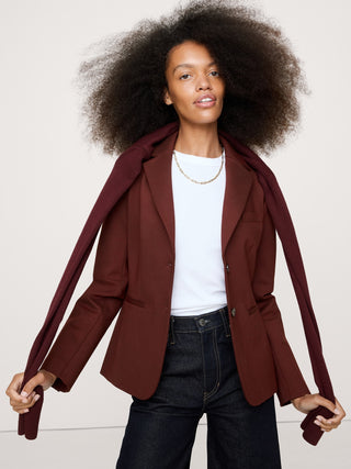 Blazer Ajustado con Bolsillos
