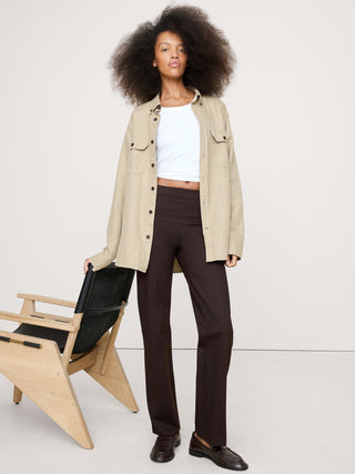 Pantalón Talle Alto con Cintura Elástica