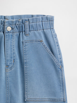 Enagua Denim con Cintura Elástica, Niña