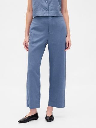 Pantalón Tobillero Talle Alto con Bolsillos