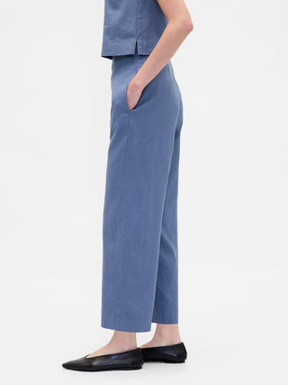 Pantalón Tobillero Talle Alto con Bolsillos