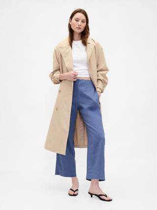 Pantalón Tobillero Talle Alto con Bolsillos