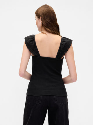Camiseta Cuello Cuadrado con Volantes