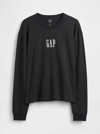 Camiseta Manga Larga con Logo de Algodón