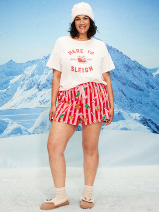 Short de Pijama con Cintura Elástica Colección Navidad