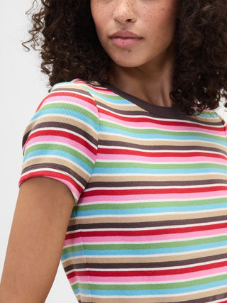 Camiseta Manga Larga con Estampado Rayas