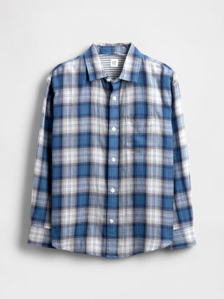 Camisa Manga Larga Estampado Cuadros, Niño