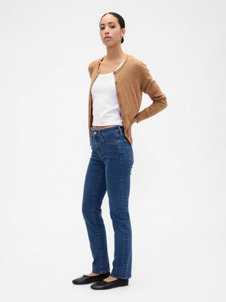 Mid Rise Classic Straight Jeans.