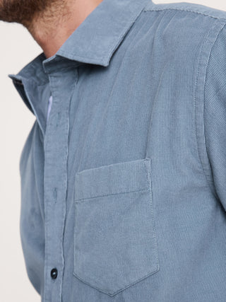 Camisa Manga Larga de Pana con Bolsillo