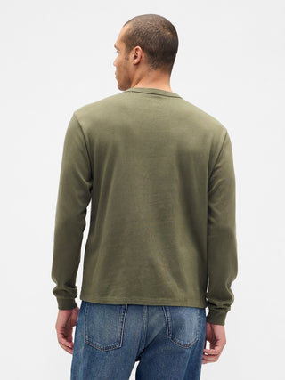 Camiseta Manga Larga con Bolsillo Delantero