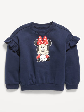 Disney Baby Girls' Heart Detail Graphic Long Sleeve Sweatshirt