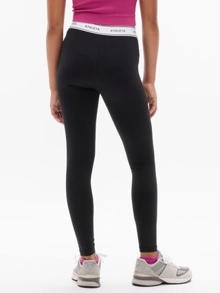 Legging Talle Alto con Detalle Logo, Niña